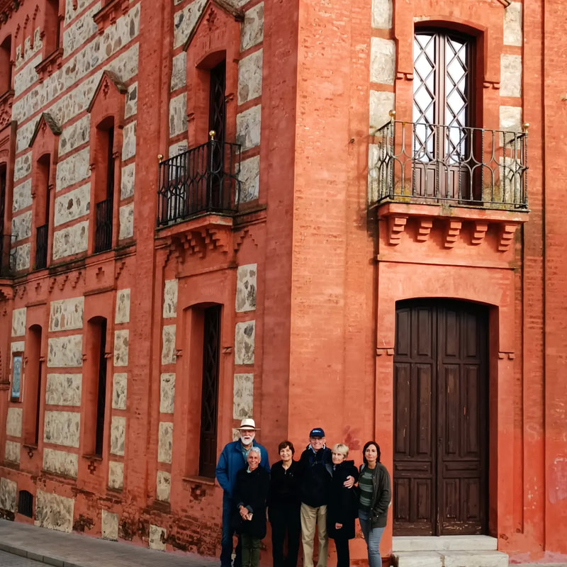 Seniors Spanish abroad group visiting Aracena